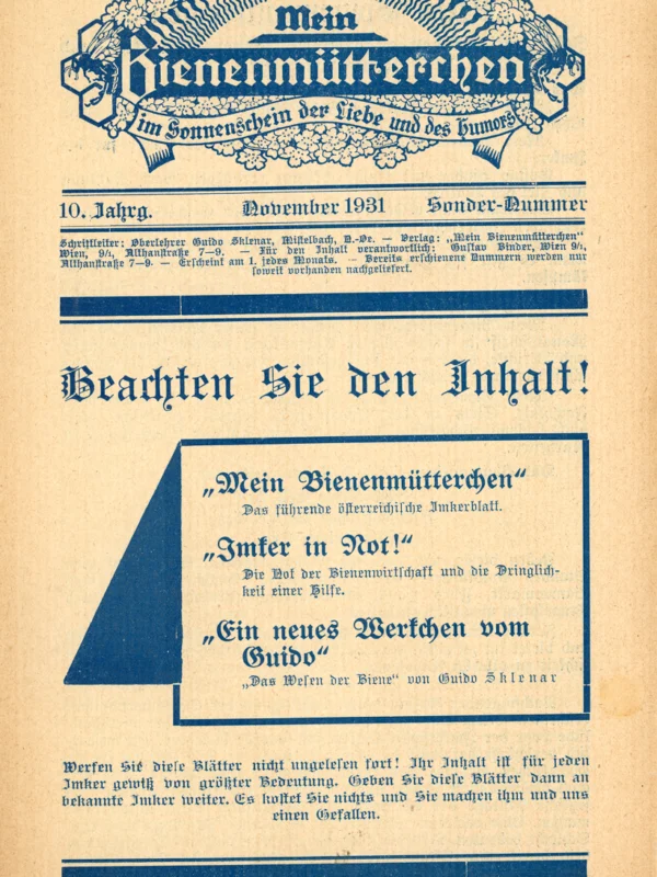 Mein Bienenmütterchen